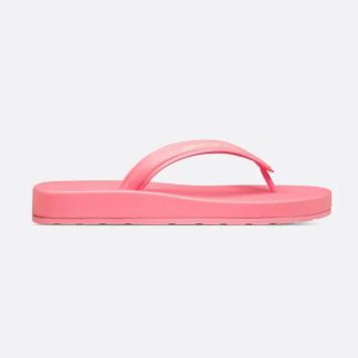Dior Women Diorsea Thong Sandal Candy Pink Leather-Effect Fabric KCQ870FLB