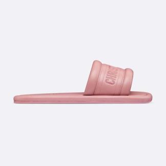 Dior Women Every-D Slide Pink Embossed Lambskin