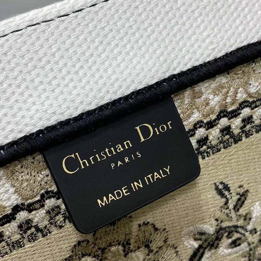 Dior Women Large Dior Book Tote Beige Multicolor Butterfly Bandana Embroidery - Image 10