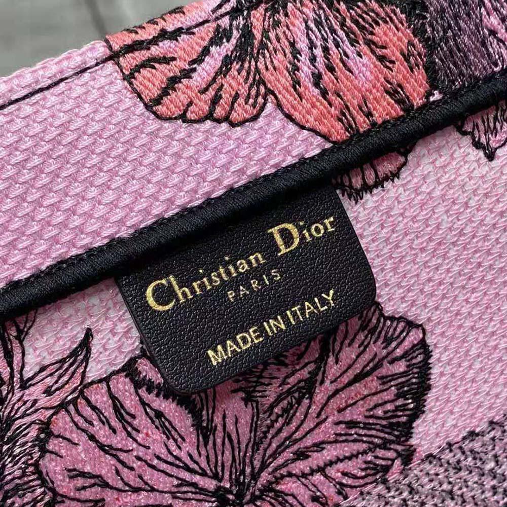 Dior Women Large Dior Book Tote Pink Multicolor Toile de Jouy Voyage Embroidery - 图片 10