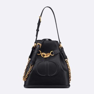 Dior Women Medium C'est Dior Bag Black CD-Embossed Calfskin