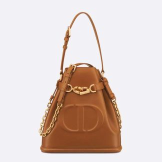 Dior Women Medium C'est Dior Bag Golden Saddle CD-Embossed Calfskin