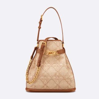 Dior Women Medium C'est Dior Bag Natural Cannage Raffia