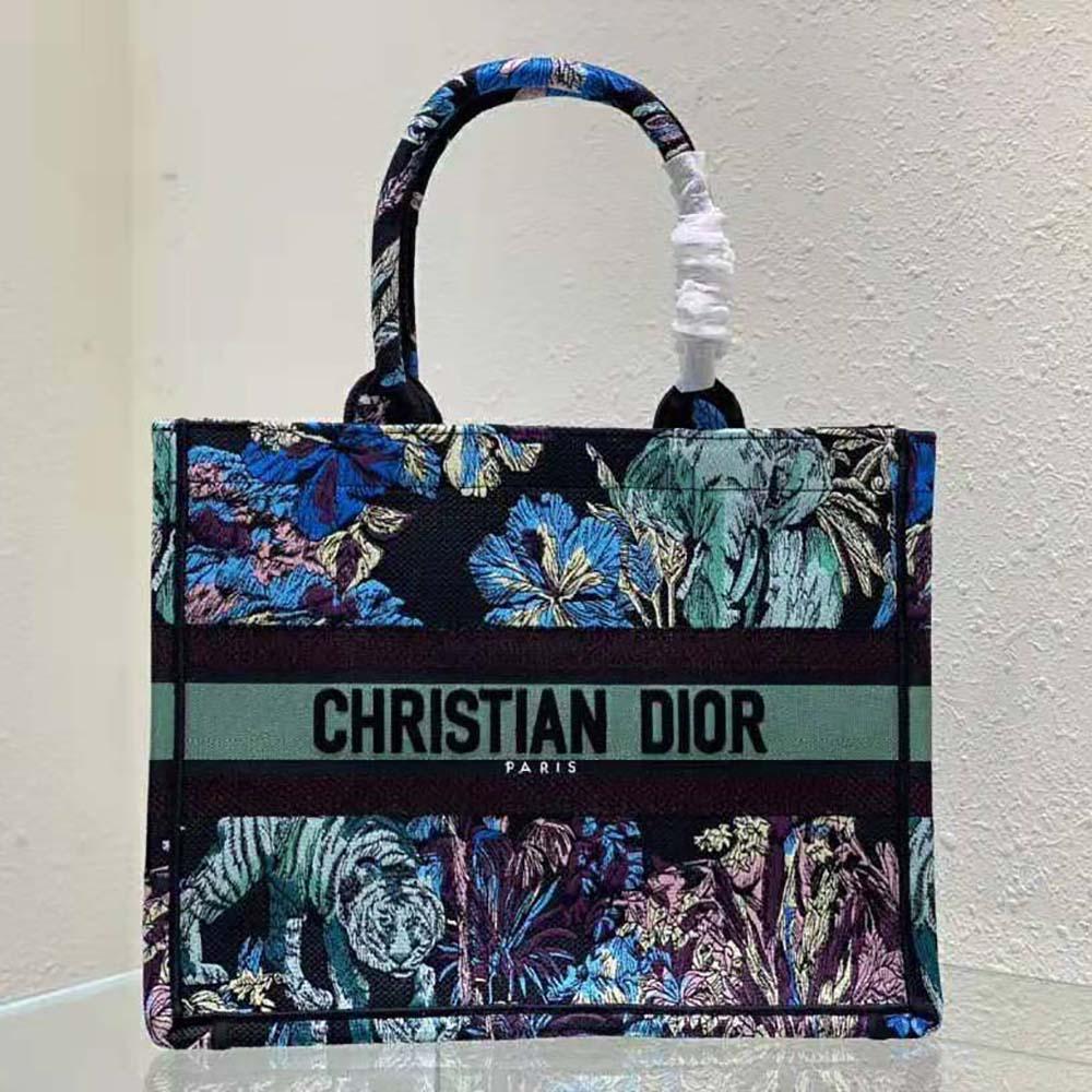 Dior Women Medium Dior Book Tote Blue Multicolor Toile de Jouy Voyage Embroidery - 图片 2