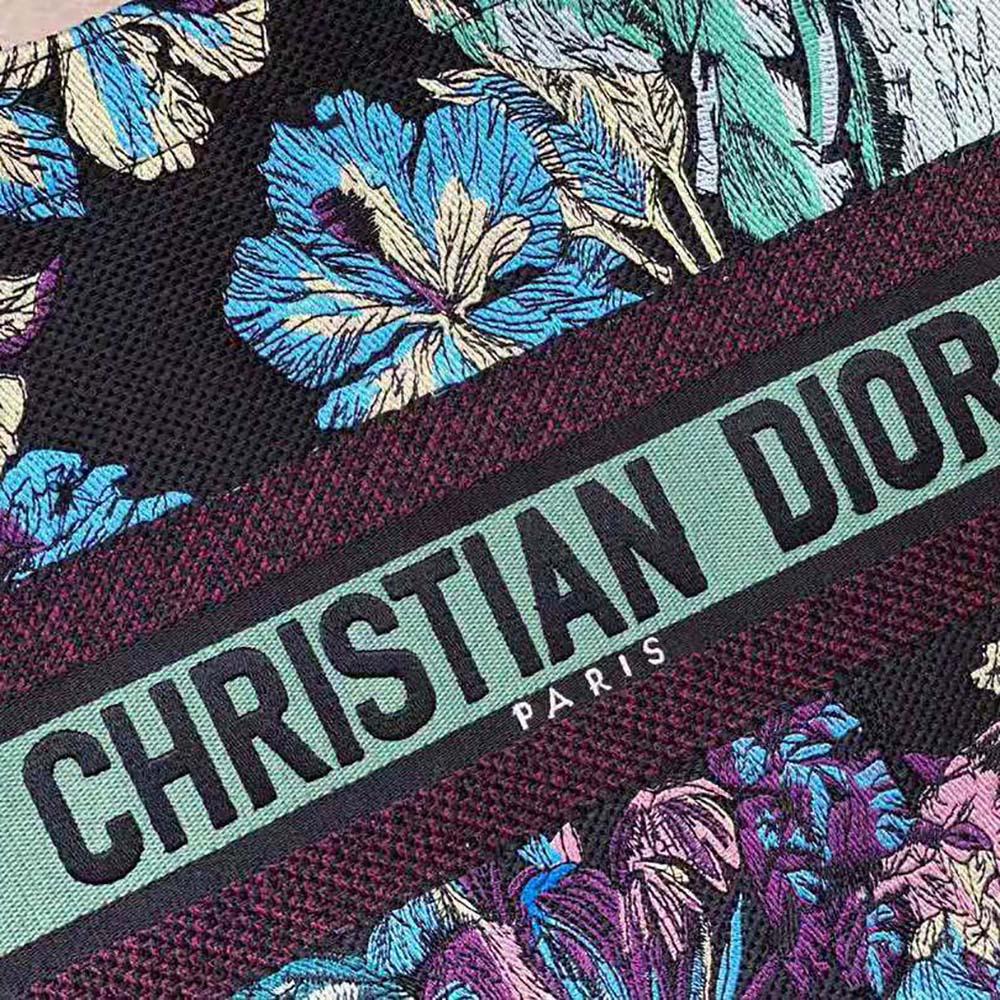 Dior Women Medium Dior Book Tote Blue Multicolor Toile de Jouy Voyage Embroidery - 图片 4