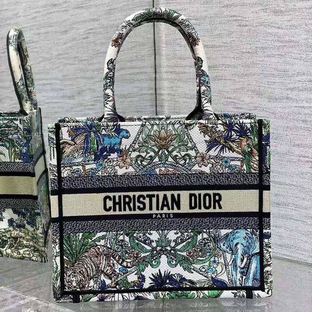 Dior Women Medium Dior Book Tote White Multicolor Étoile de Voyage Embroidery - 图片 2