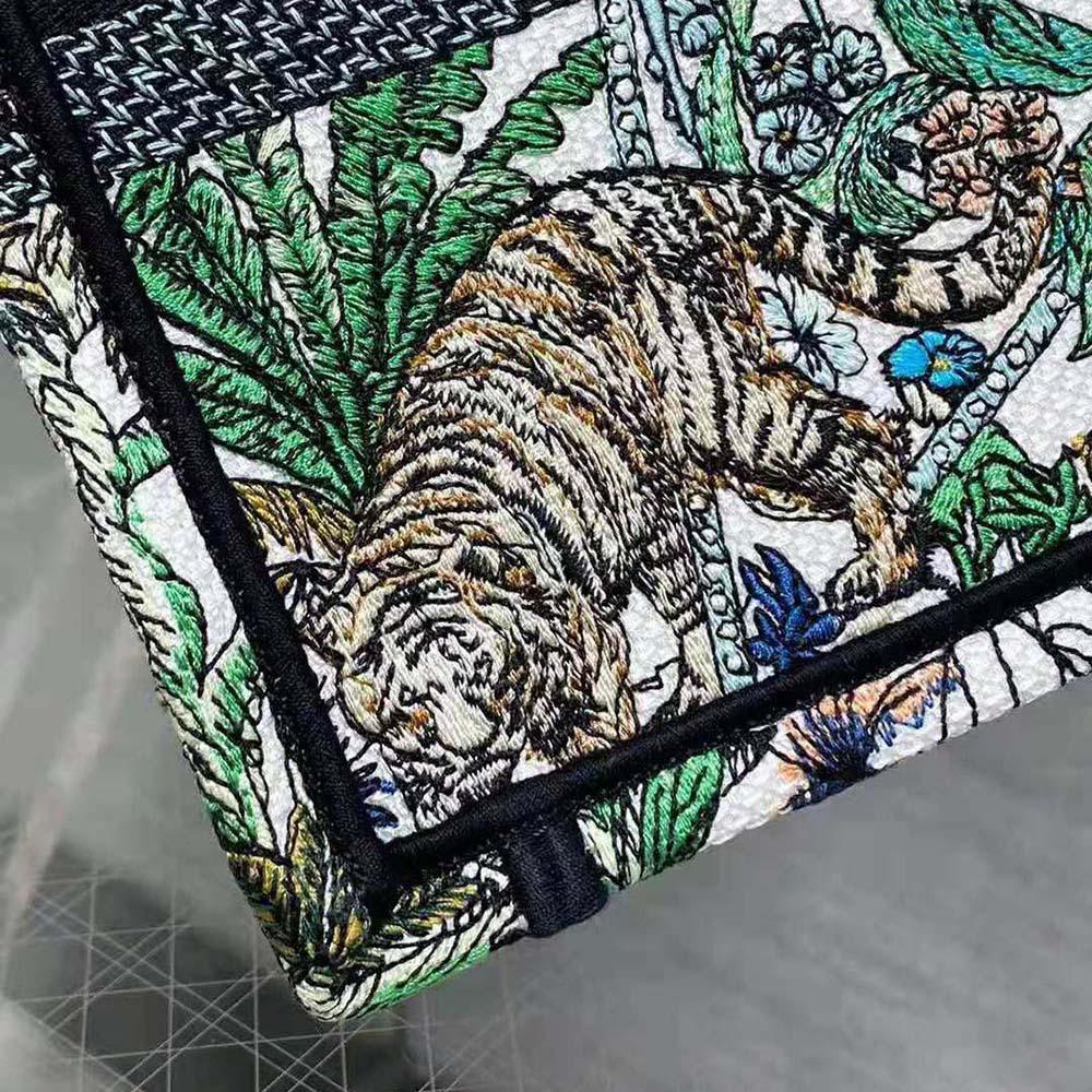 Dior Women Medium Dior Book Tote White Multicolor Étoile de Voyage Embroidery - 图片 6