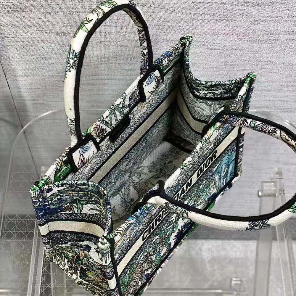 Dior Women Medium Dior Book Tote White Multicolor Étoile de Voyage Embroidery - 图片 5