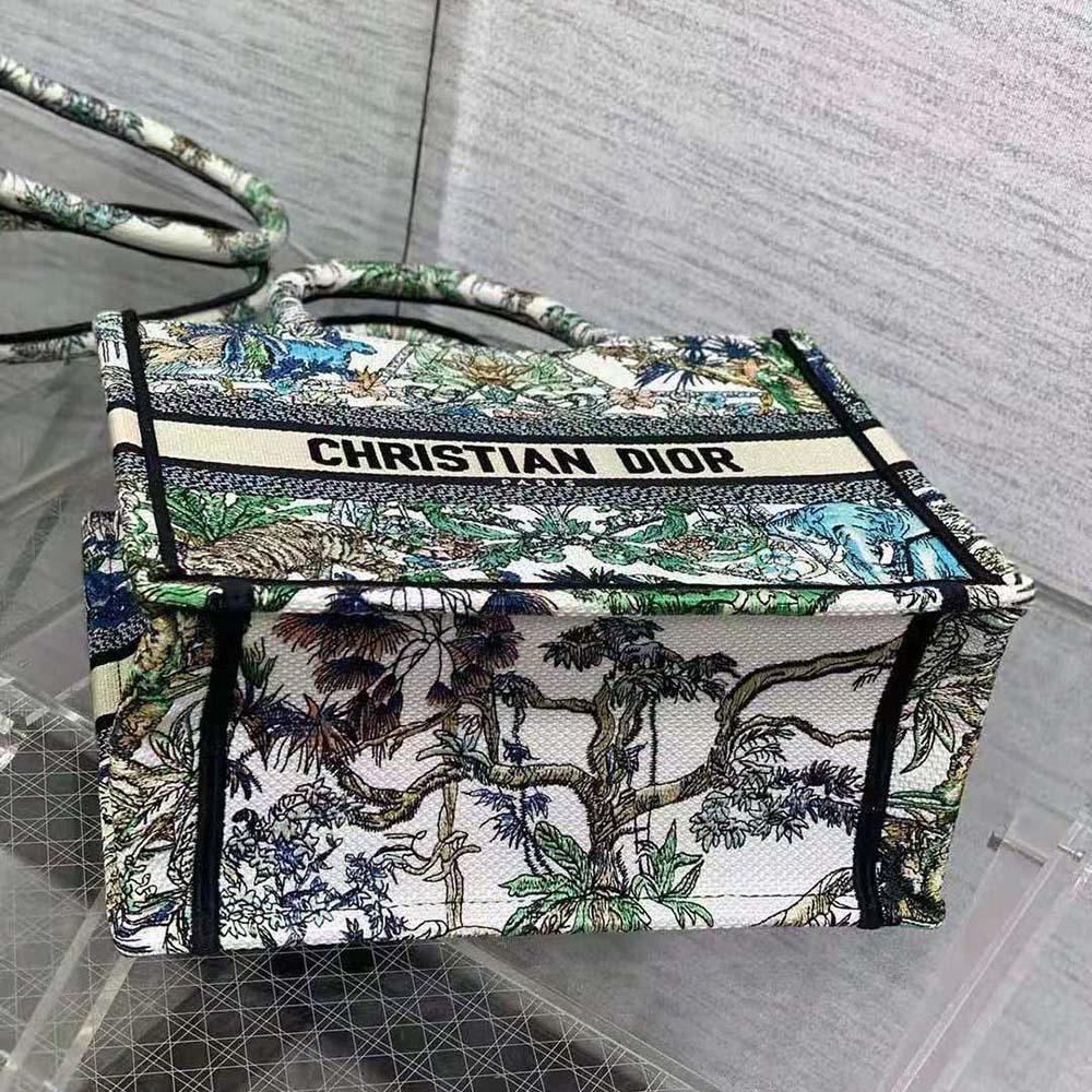 Dior Women Medium Dior Book Tote White Multicolor Étoile de Voyage Embroidery - 图片 4