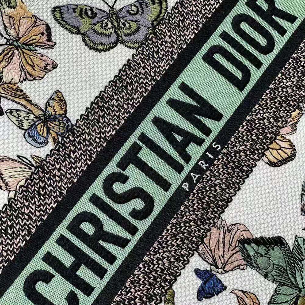 Dior Women Medium Dior Book Tote White Multicolor Toile de Jouy Mexico Embroidery - Image 8