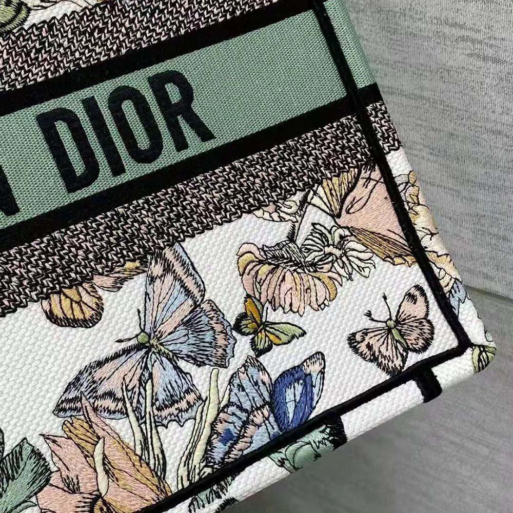 Dior Women Medium Dior Book Tote White Multicolor Toile de Jouy Mexico Embroidery - Image 7