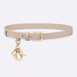 Dior Women Miss Dior Belt White Smooth Calfskin 20 MM