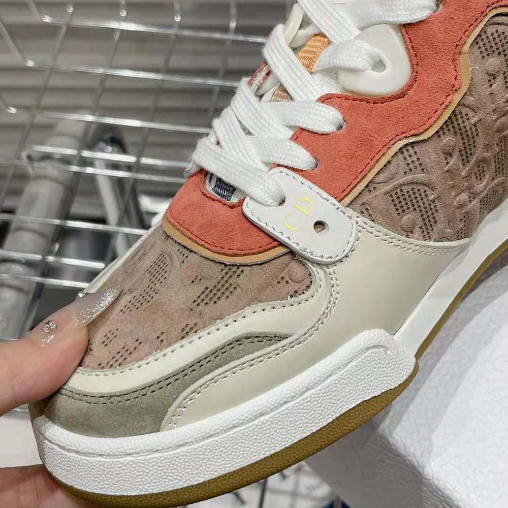 Dior Women One Sneaker Beige Multicolor Calfskin and Suede Calfskin with Dior Oblique Motif - Image 7