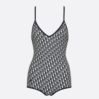 Dior Women One-Piece Swimsuit Blue Dior Oblique Technical Fabric 11BS01A2842_X5803