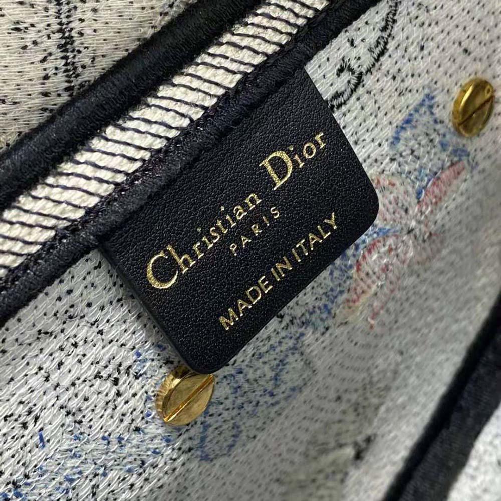 Dior Women Saddle Bag Denim Multicolor Dior Jardin Magique Embroidery - 图片 10
