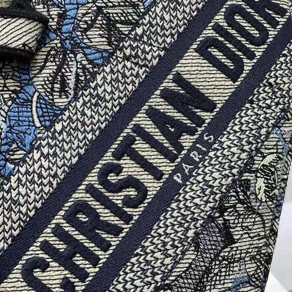 Dior Women Saddle Bag Denim Multicolor Dior Jardin Magique Embroidery - 图片 8