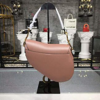 Dior Women Saddle Bag in Pink Calfskin