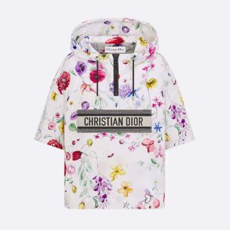 Dior Women Short-Sleeved Hooded Short Anorak