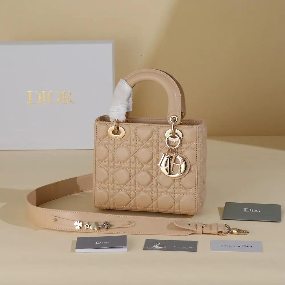 Dior Women Small Lady Dior My ABCDior Bag Sand-Colored Cannage Lambskin - Image 2
