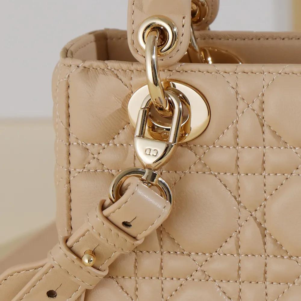Dior Women Small Lady Dior My ABCDior Bag Sand-Colored Cannage Lambskin - Image 5