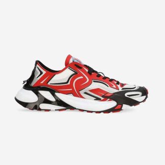 Dolce Gabbana D&amp;G Men Mesh Fast Sneakers-Red