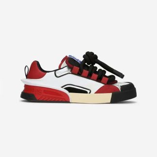 Dolce Gabbana D&amp;G Unisex Mixed-Material Portofino Sneakers
