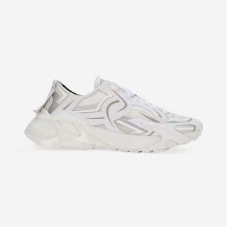 Dolce Gabbana D&amp;G Unisex Technical Fabric Fast Sneakers-White