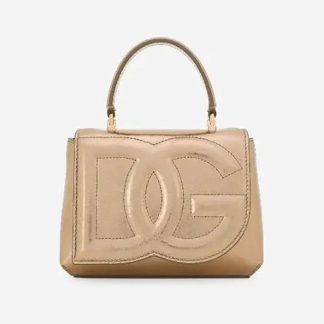 Dolce Gabbana D&amp;G Women DG Logo Bag Top-handle Bag-Gold BB7568AO8558H945