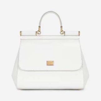 Dolce Gabbana D&amp;G Women Medium Dauphine Leather Sicily Bag BB6002A10018H402