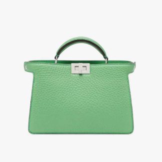 Fendi Men Peekaboo ISeeU XCross Green Leather Bag