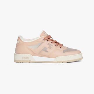 Fendi Unisex Match Pink Mesh Low Tops