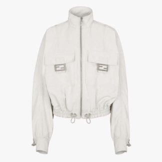 Fendi Women Blouson White Canvas Fendi by Marc Jacobs Jacket