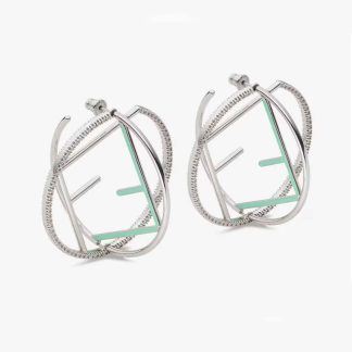 Fendi Women F Is Fendi Earrings Silver-coloured