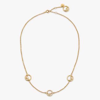 Fendi Women F Is Fendi Necklace Gold-colored