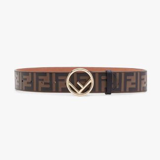 Fendi Women F is Fendi Belt Brown FF leather-8C0585A5TLF13VK