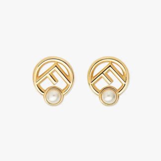 Fendi Women F is Fendi Earrings Gold-colored Metal