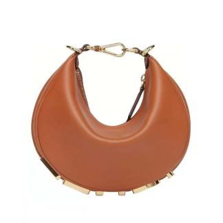 Fendi Women Fendigraphy Mini Brown Leather Mini-bag