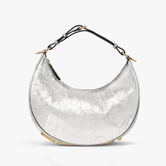 Fendi Women Fendigraphy Mini Silver Leather Mini-bag