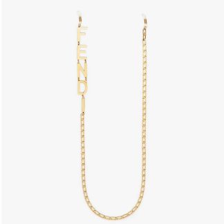 Fendi Women Glasses Chain Gold-Colored Necklace