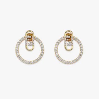 Fendi Women Hoop Earrings with Fendi O’Lock Motif