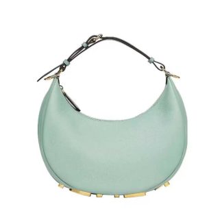 Fendi Women Nano Fendigraphy Lime Leather Charm