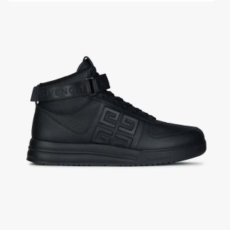 Givenchy Men G4 High Top Sneakers in Leather-Black