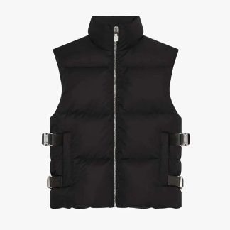 Givenchy Men Sleeveless Puffer Jacket with Metallic Details
