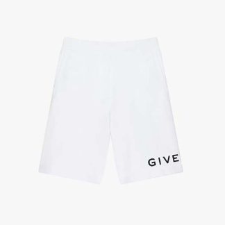 Givenchy Women Archetype Bermuda Shorts in Fleece-White