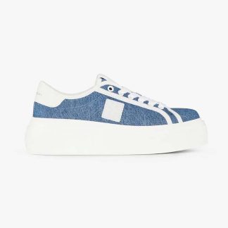Givenchy Women City Platform Sneakers in Denim-Blue