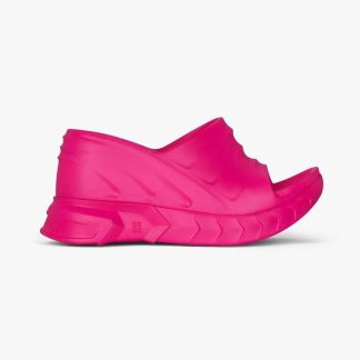 Givenchy Women Marshmallow Wedge Sandals in Rubber-Pink