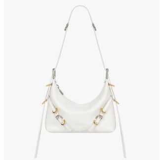 Givenchy Women Mini Voyou Bag in Leather-White