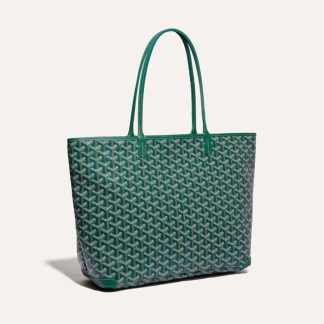 Goyard Women Sac Artois MM in Goyardine Canvas &amp; Chevroches Calfskin-Green