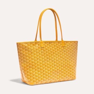 Goyard Women Sac Artois MM in Goyardine Canvas &amp; Chevroches Calfskin-Yellow