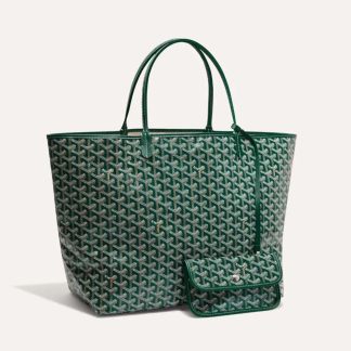 Goyard Women Sac Saint Louis GM in Goyardine Canvas &amp; Chevroches Calfskin-Green